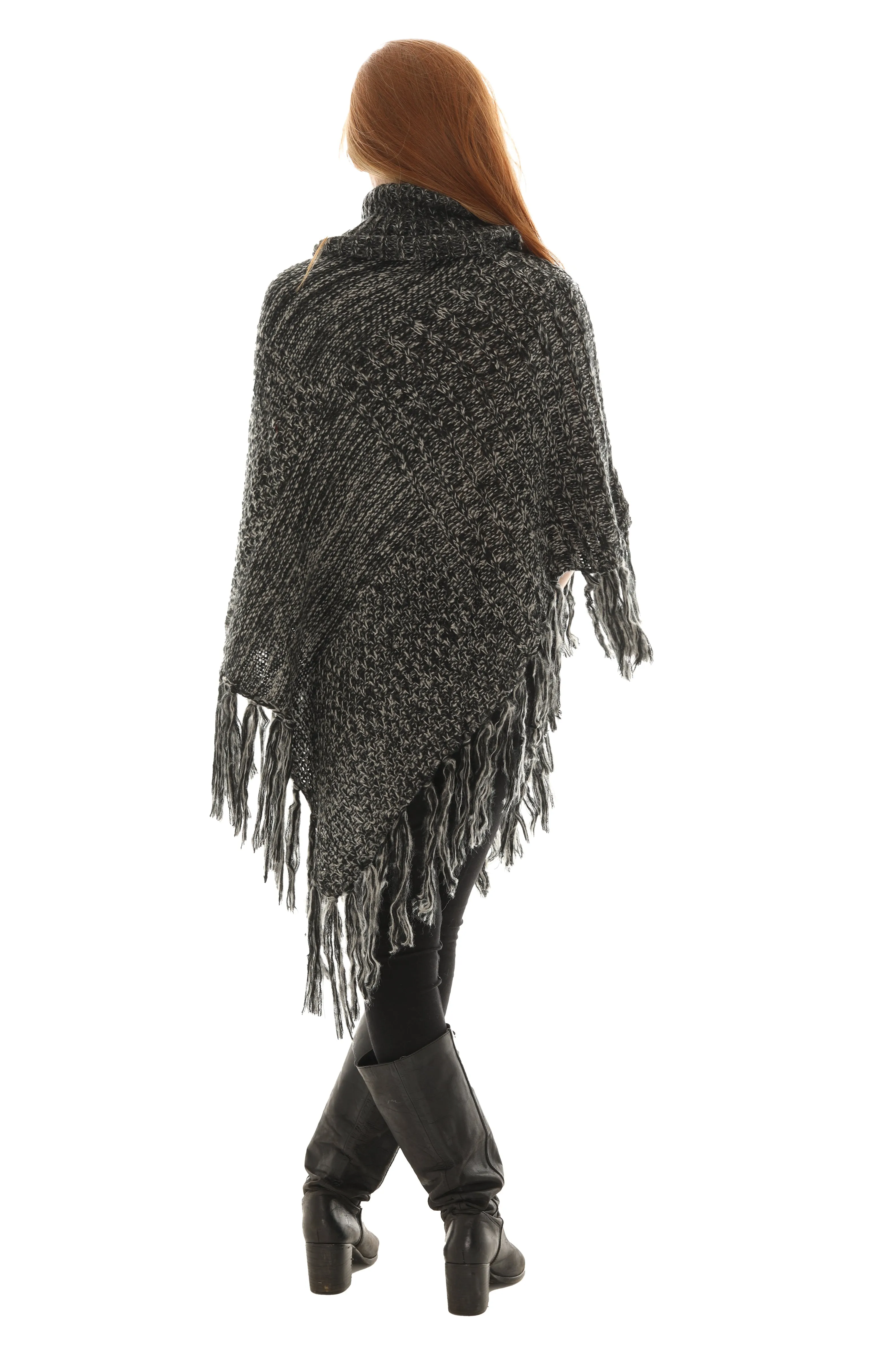 Turtleneck Tweed Poncho sold by Charming Charlie product image thumbnail 2