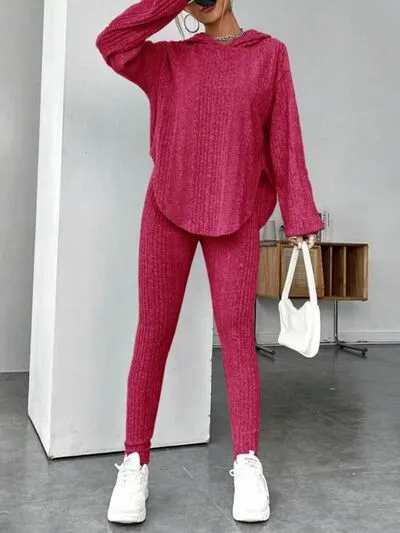 Round Neck Dropped Shoulder Hoodie and Pants Set sold by Charming Charlie product image thumbnail 4