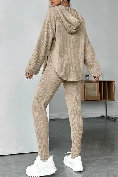 Round Neck Dropped Shoulder Hoodie and Pants Set sold by Charming Charlie product image thumbnail 2
