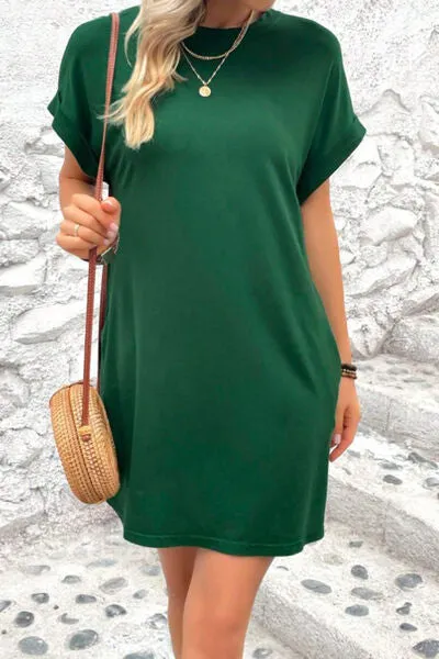 Pocketed Round Neck Short Sleeve Dress sold by Charming Charlie product image thumbnail 3