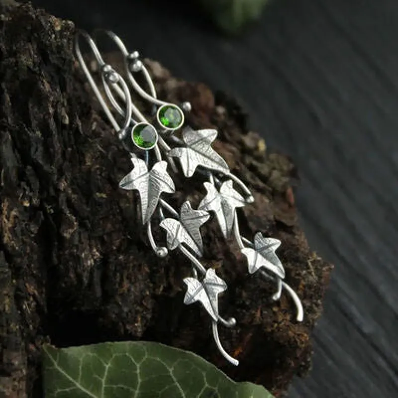 Ivy Leaf Alloy Dangle Earrings sold by Charming Charlie