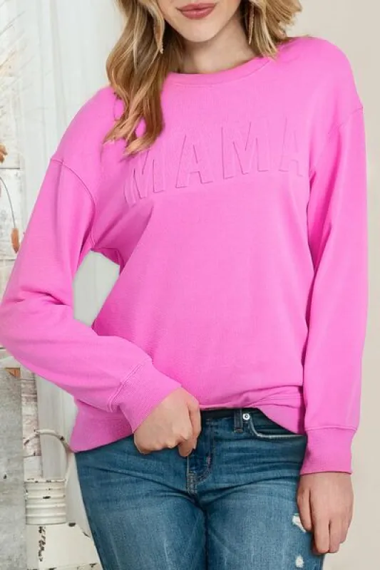 MAMA Round Neck Dropped Shoulder Sweatshirt sold by Charming Charlie