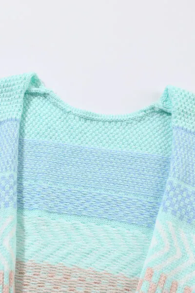 Color Block Pocketed Dropped Shoulder Cardigan sold by Charming Charlie product image thumbnail 5