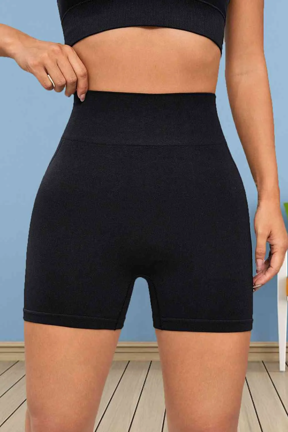 Wide Waistband Sports Shorts sold by Charming Charlie