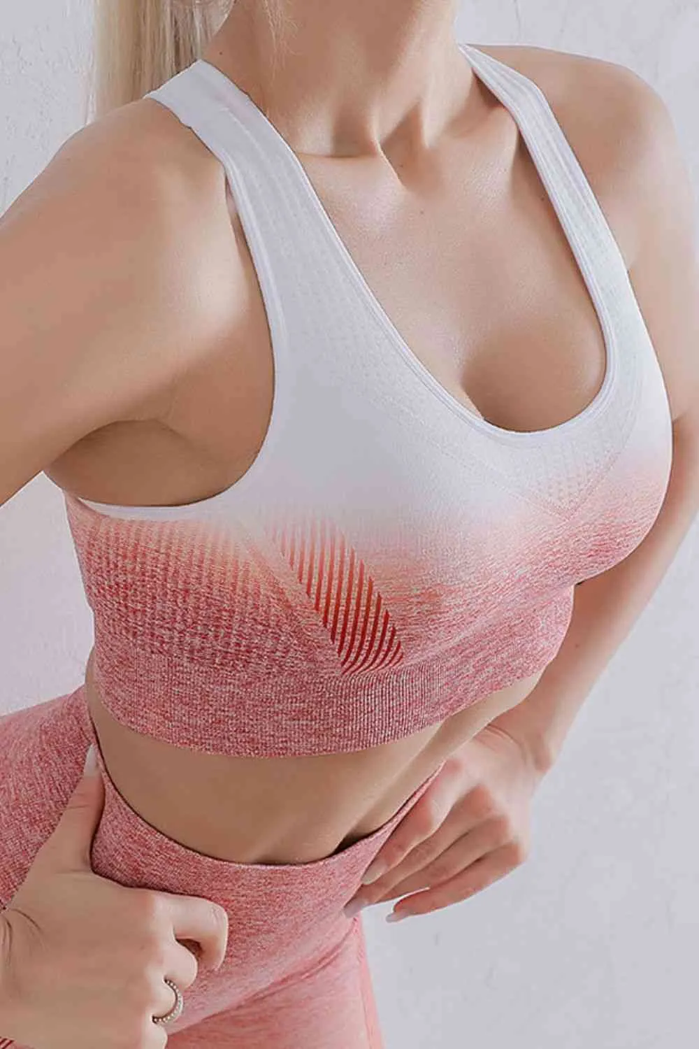 Gradient Sports Bra and Leggings Set sold by Charming Charlie product image thumbnail 5