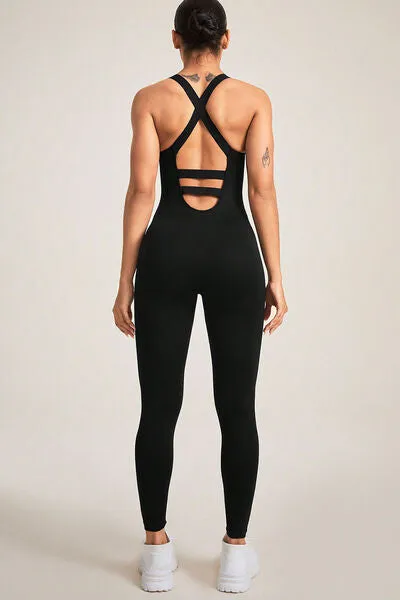 Crisscross Wide Strap Jumpsuit sold by Charming Charlie product image thumbnail 2