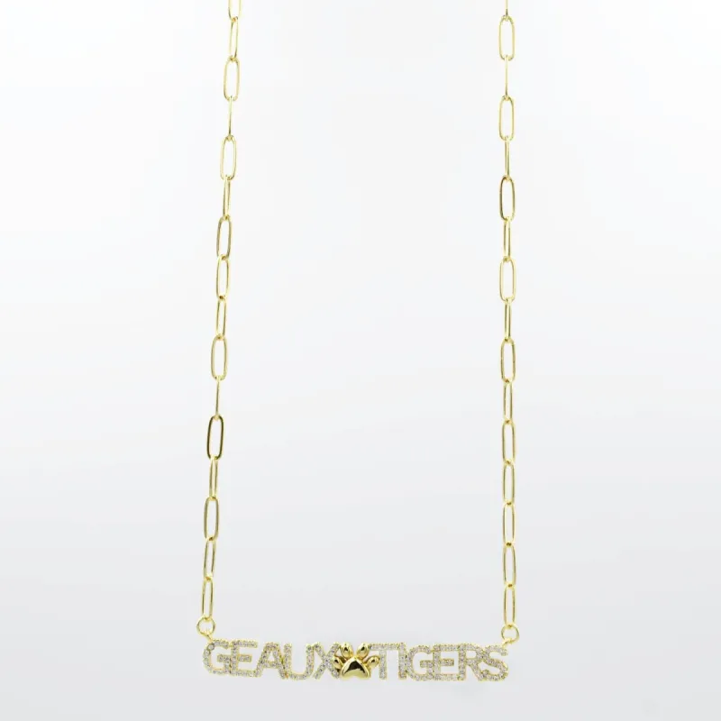 GEAUX TIGERS Gold sold by Charming Charlie