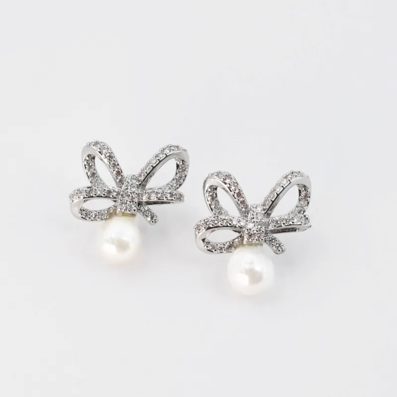Crystal Ribbon Pearl Silver sold by Charming Charlie