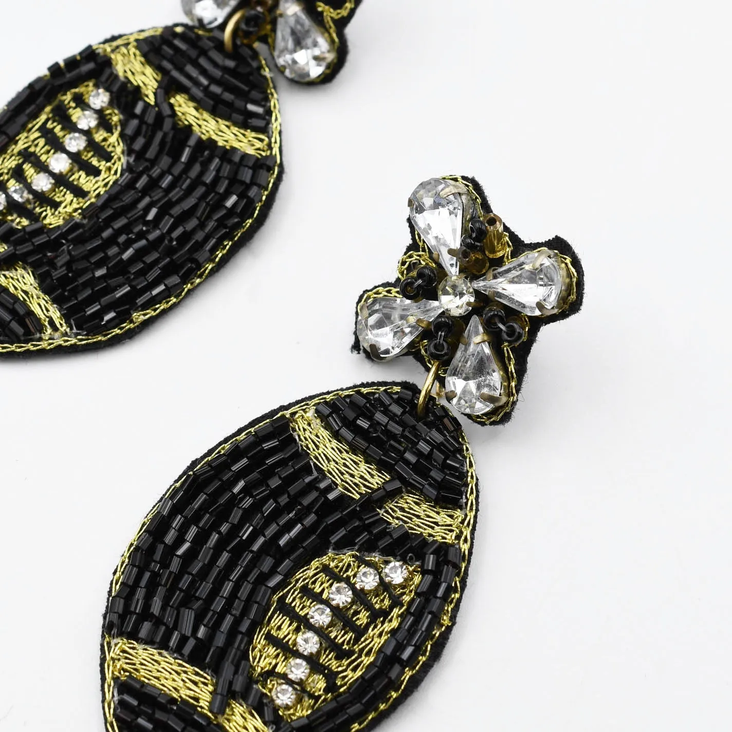 Black Football Beaded Earring S28 sold by Charming Charlie product image thumbnail 2