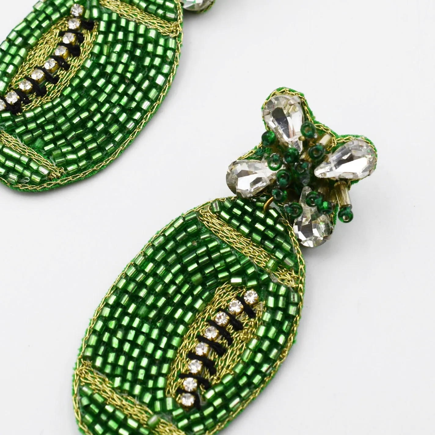Sparkly Green Football Beaded Earring S28 sold by Charming Charlie product image thumbnail 2