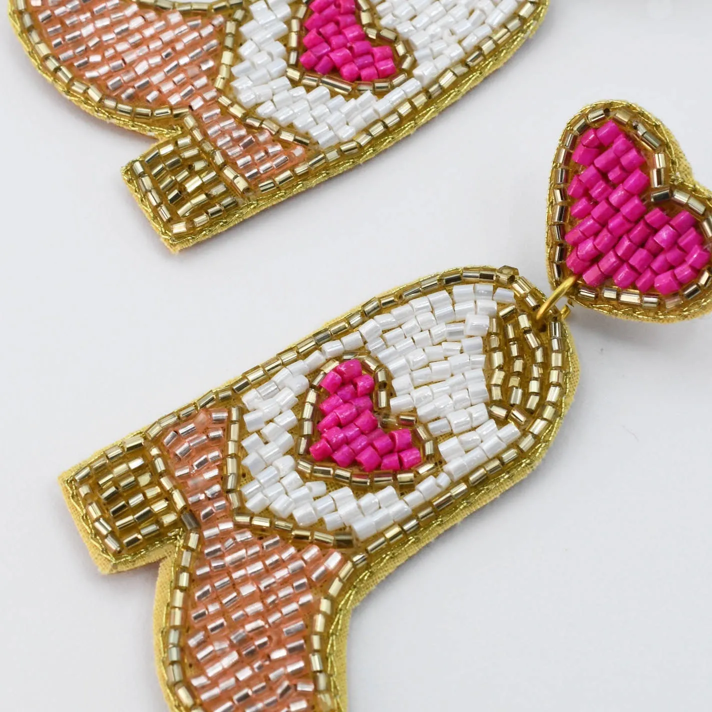 Pink Heart Boot Beaded Earrings B12 sold by Charming Charlie product image thumbnail 2
