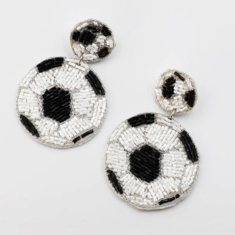 Soccer Ball Beaded Earrings S46 sold by Charming Charlie