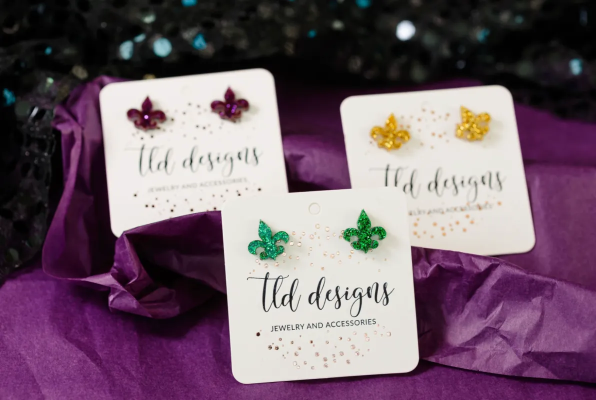 Mardi Studs sold by Charming Charlie