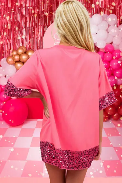 Candy Cane Sequin Half Sleeve T-Shirt sold by Charming Charlie product image thumbnail 2