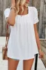 Eyelet Square Neck Puff Sleeve T-Shirt sold by Charming Charlie