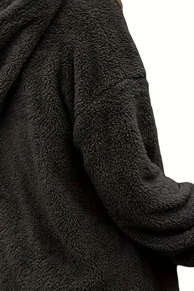 Half Zip Dropped Shoulder Oversized Hoodie sold by Charming Charlie product image thumbnail 3