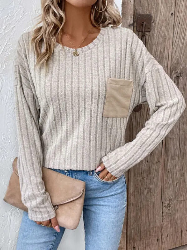 Round Neck Dropped Shoulder T-Shirt sold by Charming Charlie