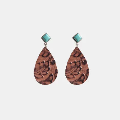 Artificial Turquoise Teardrop Earrings sold by Charming Charlie product image thumbnail 2