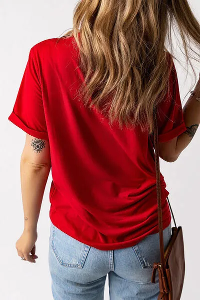Heart Round Neck Short Sleeve T-Shirt sold by Charming Charlie product image thumbnail 2