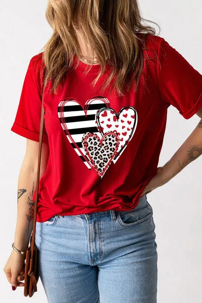 Heart Round Neck Short Sleeve T-Shirt sold by Charming Charlie product image thumbnail 3