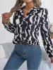 Printed Button Up Long Sleeve Shirt sold by Charming Charlie