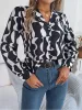 Printed Button Up Long Sleeve Shirt sold by Charming Charlie