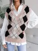 Plaid V-Neck Sweater Vest sold by Charming Charlie