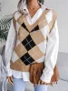 Plaid V-Neck Sweater Vest sold by Charming Charlie