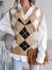 Plaid V-Neck Sweater Vest sold by Charming Charlie