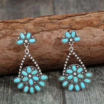 Artificial Turquoise Teardrop Earrings sold by Charming Charlie product image thumbnail 2