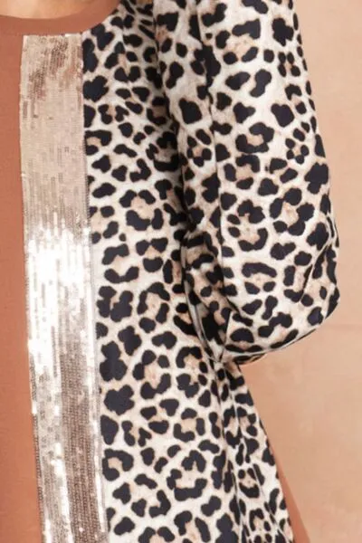 Leopard Round Neck Long Sleeve T-Shirt sold by Charming Charlie product image thumbnail 3