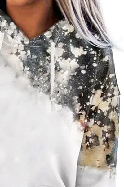 Printed Drawstring Kangaroo Pocket Hoodie sold by Charming Charlie product image thumbnail 3