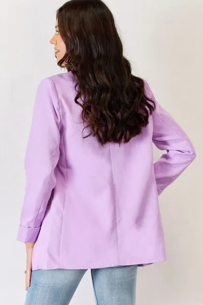 Zenana Open Front Long Sleeve Blazer sold by Charming Charlie product image thumbnail 2