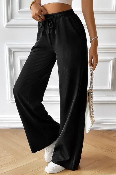 Drawstring Wide Leg Pants with Pocketed sold by Charming Charlie product image thumbnail 3
