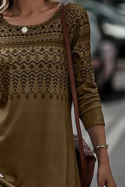 Printed Round Neck Long Sleeve T-Shirt sold by Charming Charlie product image thumbnail 3