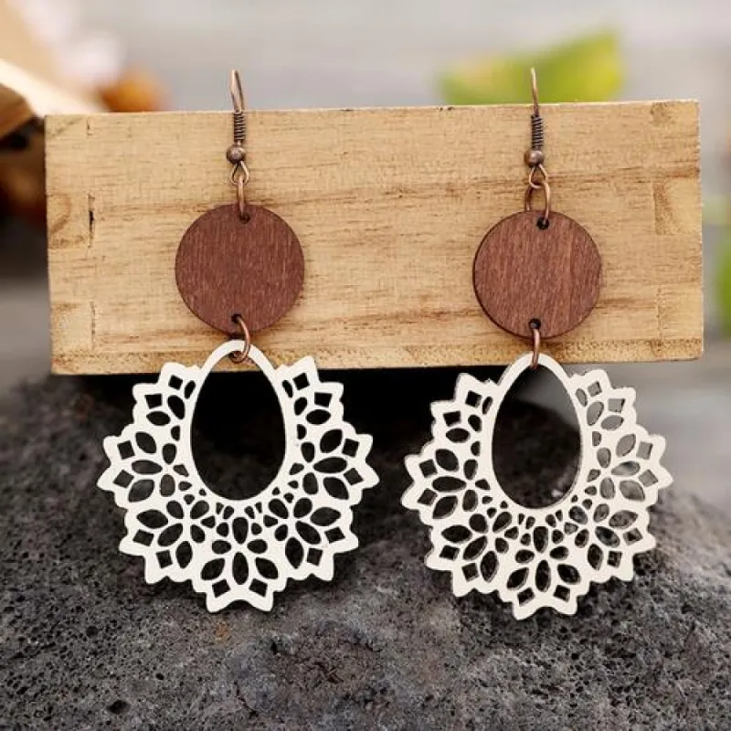 Geometric Cutout Dangle Earrings sold by Charming Charlie