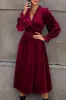 Smocked Lantern Sleeve Midi Dress sold by Charming Charlie