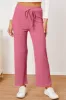 Textured Elastic Waist Straight Pants sold by Charming Charlie