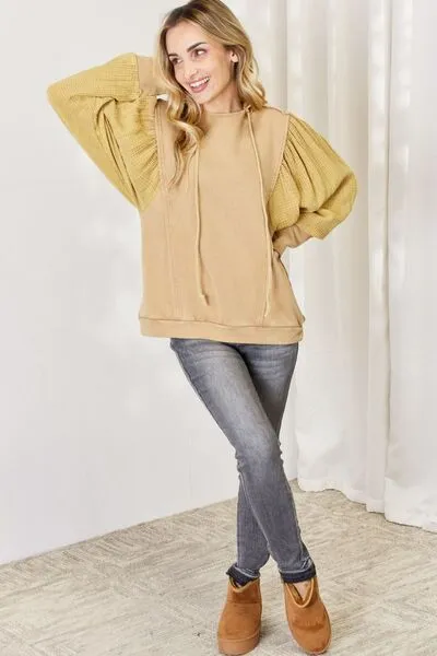 HEYSON Full Size Mineral Wash Cotton Gauze Terry Hoodie sold by Charming Charlie product image thumbnail 5