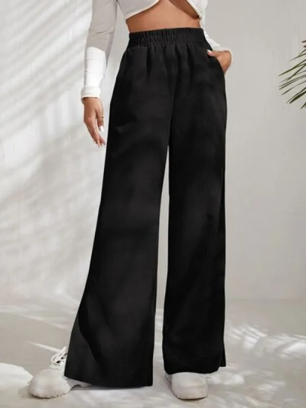 Slit Pocketed High Waist Wide Leg Pants sold by Charming Charlie