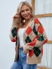 Plaid Contrast Button Up Cardigan sold by Charming Charlie