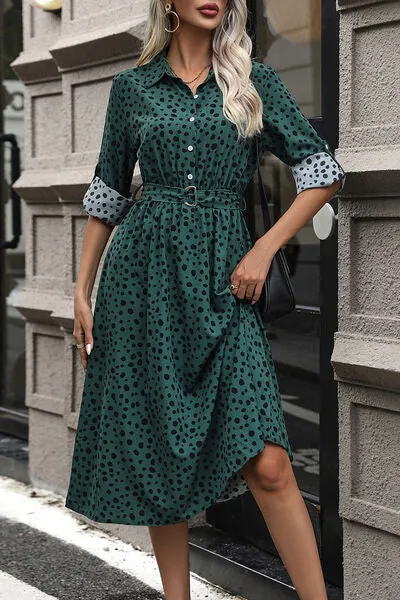 Polka Dot Tied Button Up Dress sold by Charming Charlie product image thumbnail 4