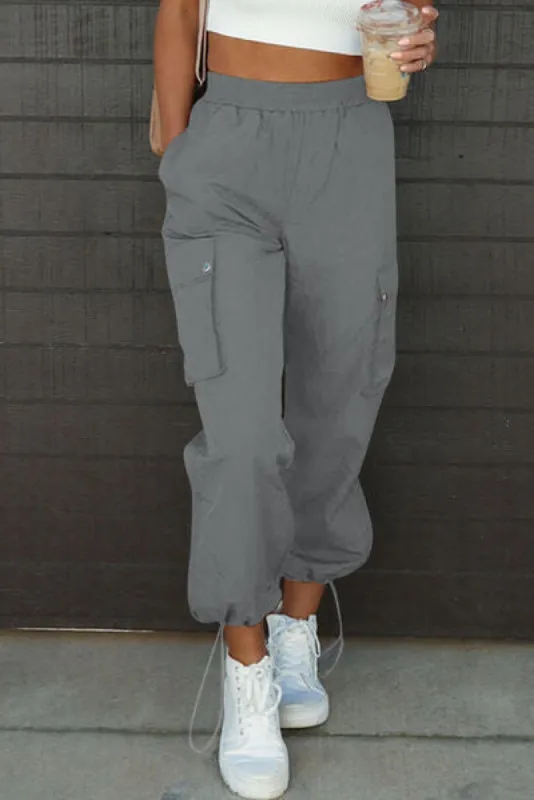 Drawstring Elastic Waist Pants with Pockets sold by Charming Charlie