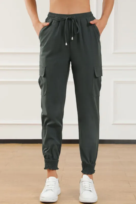 Drawstring High Waist Joggers With Pockets sold by Charming Charlie