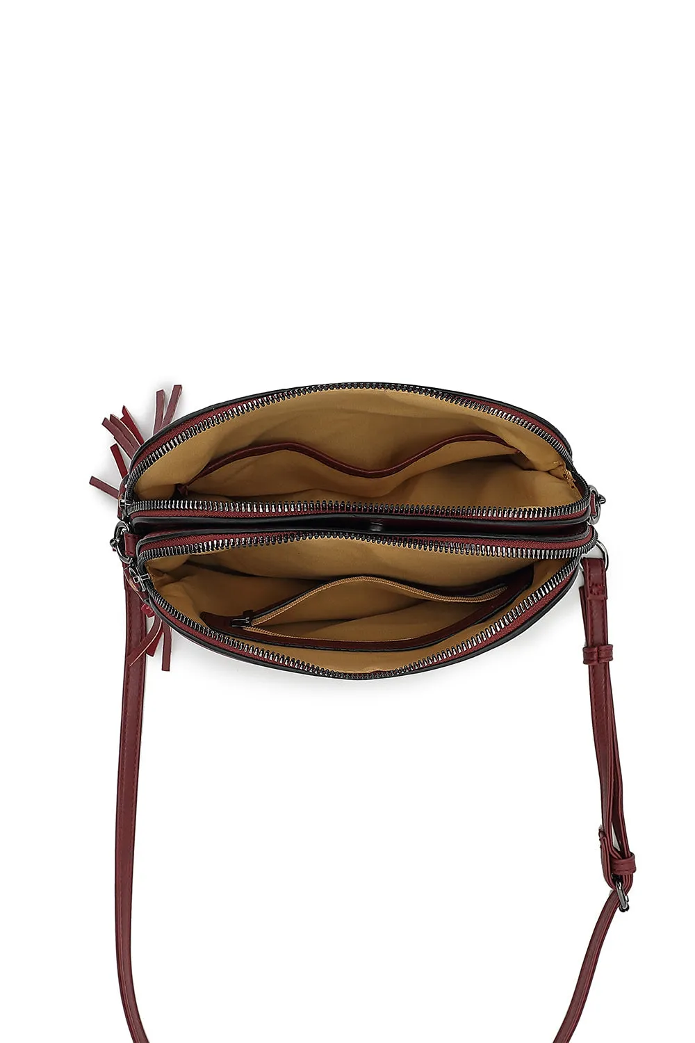 TRIPLE COMPARTMENT CROSSBODY sold by Charming Charlie product image thumbnail 2