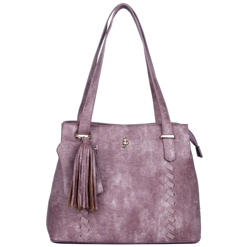 Whip Stitch Vegan Leather Organizer Tote Bag sold by Charming Charlie
