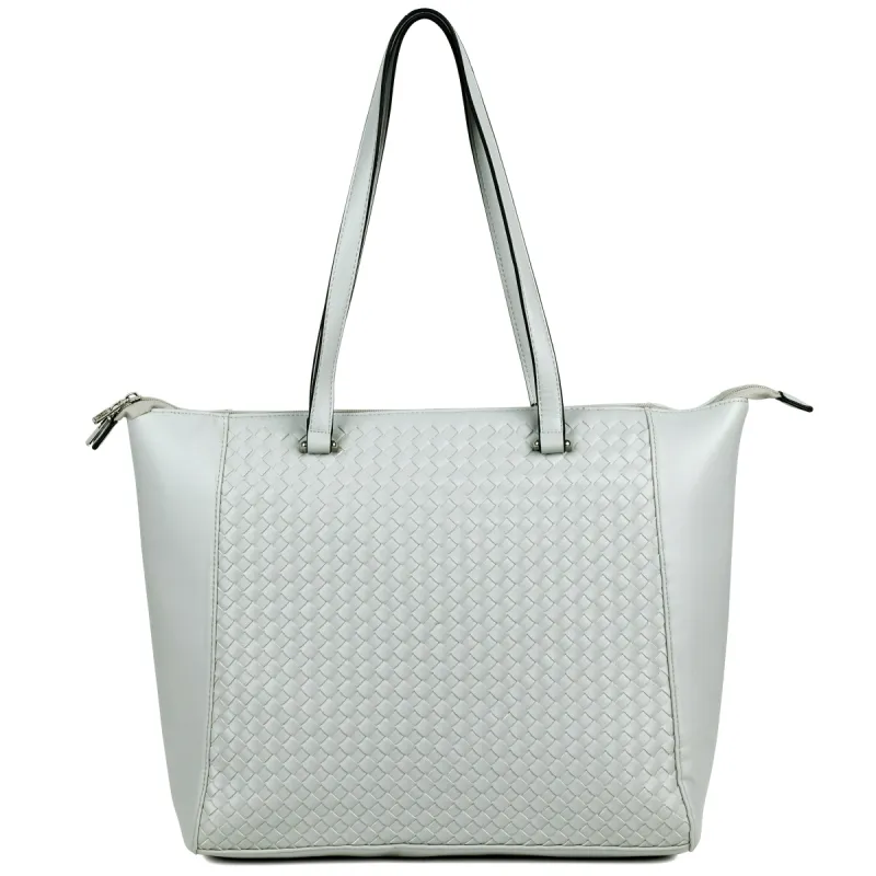 Karla Hanson Tanya Woven Laptop Tote sold by Charming Charlie