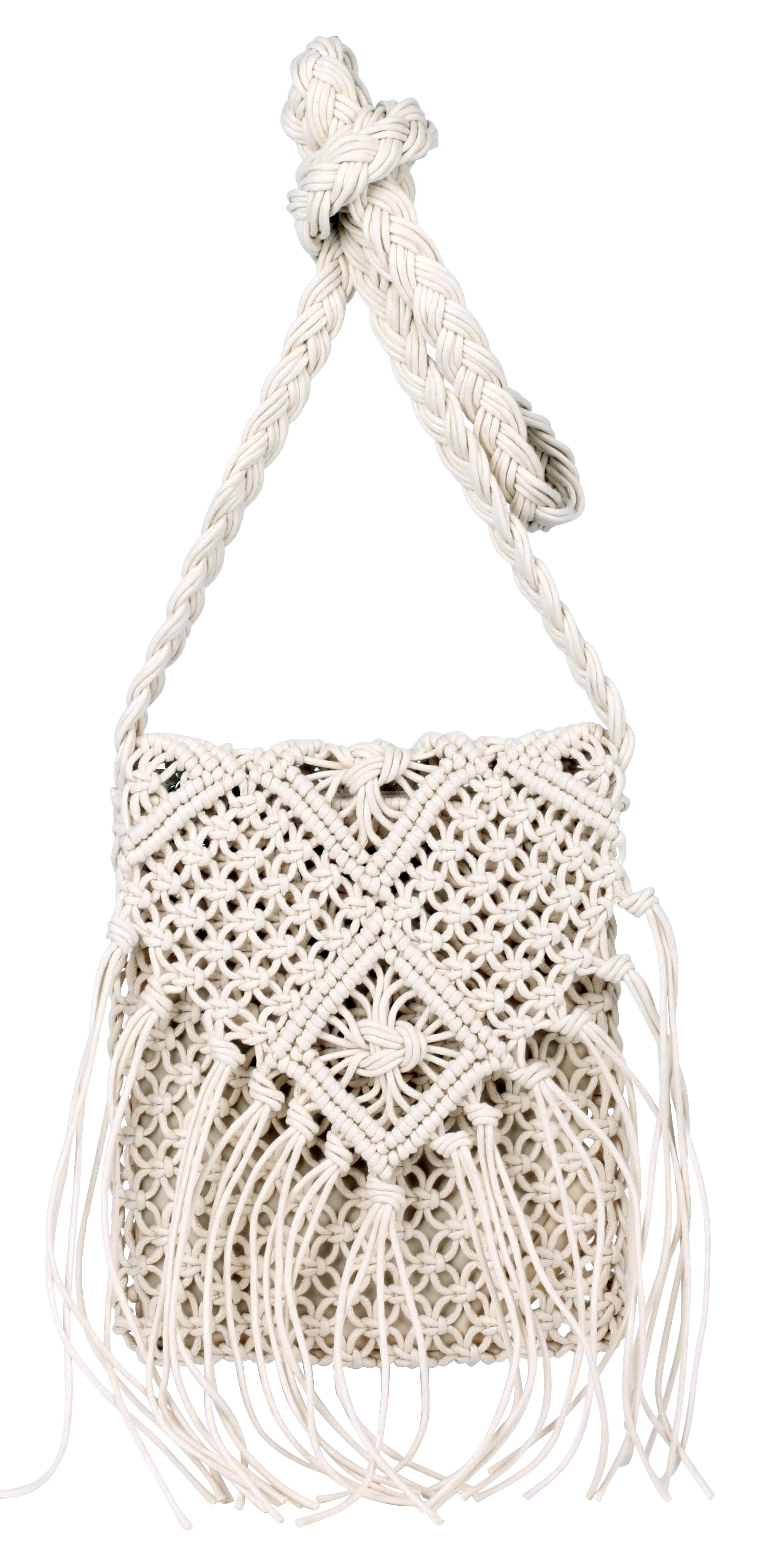 Boho Macrame Crossbody Bag III sold by Charming Charlie