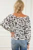 Leopard Boat Neck Long Sleeve Sweater sold by Charming Charlie