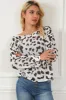 Leopard Boat Neck Long Sleeve Sweater sold by Charming Charlie